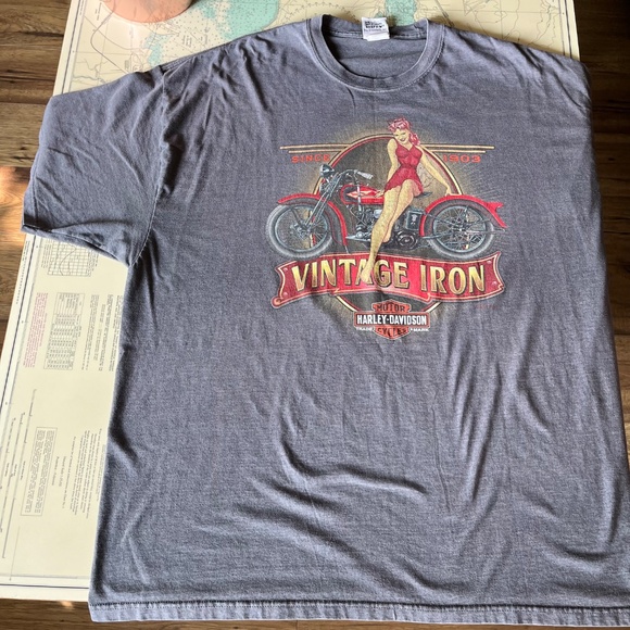 Vintage Harley Davidson Lake Placid NY Tee Shirt - Picture 2 of 7